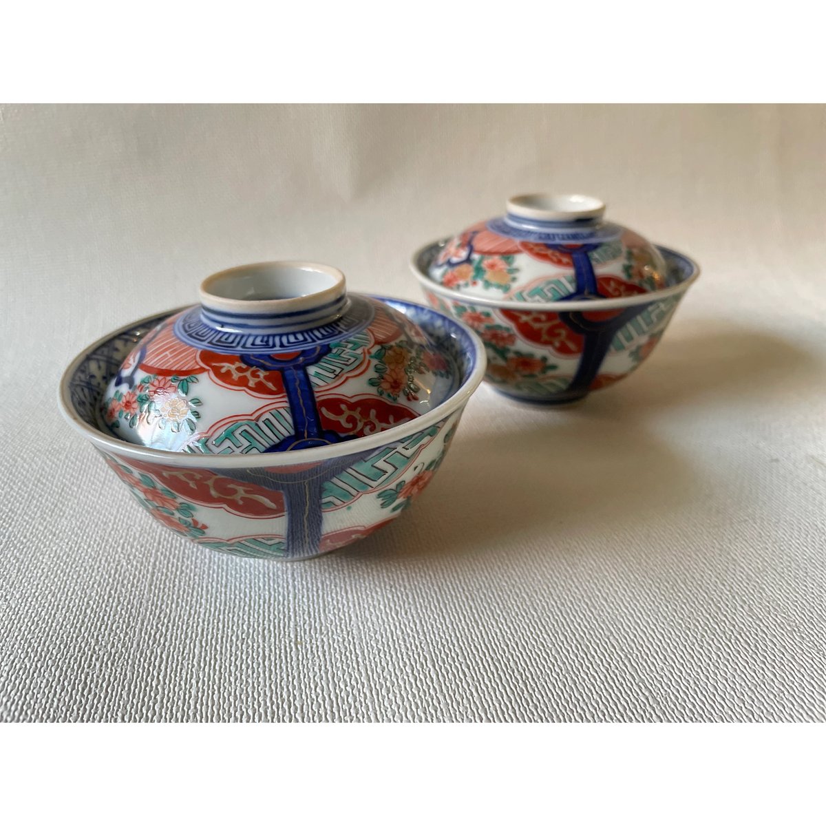 割引❗️「母」 大聖寺 伊万里 金彩錦 蓋茶碗 10客 江戸後期（1204D①） 大聖寺伊万里 蓋付き茶碗 鳳凰文様 江戸後期 | れいゆぅる rayures