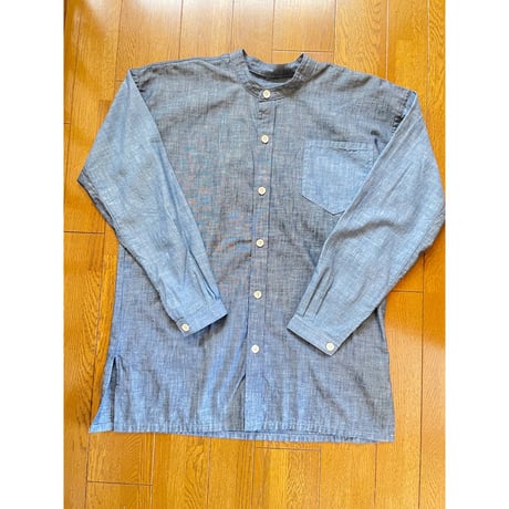 Nigel carbon LYBRO WORK SH CRINKLED CHAMBRAY