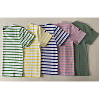Le minor   ルミノア　 short sleeve  lateral stripes 20ゲージ（薄手）