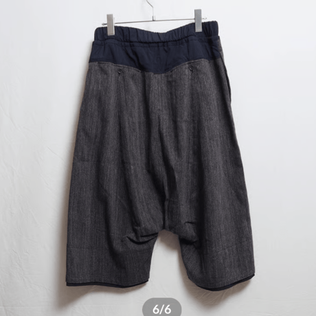 KONTRACT 006-06PT, Layered-Hem Easy Sarouel Pants