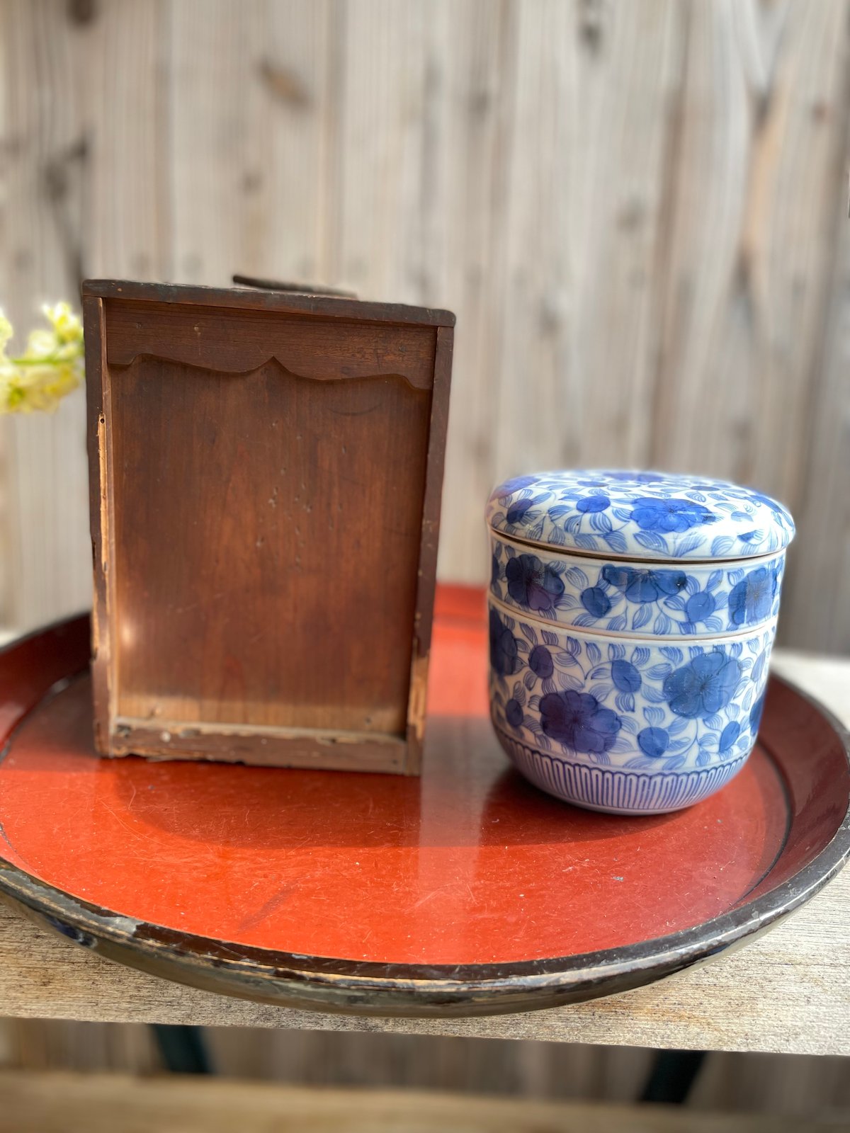 古伊万里 染付二段重 細線花文様 (共箱付) 江戸後期 | れいゆぅる rayures