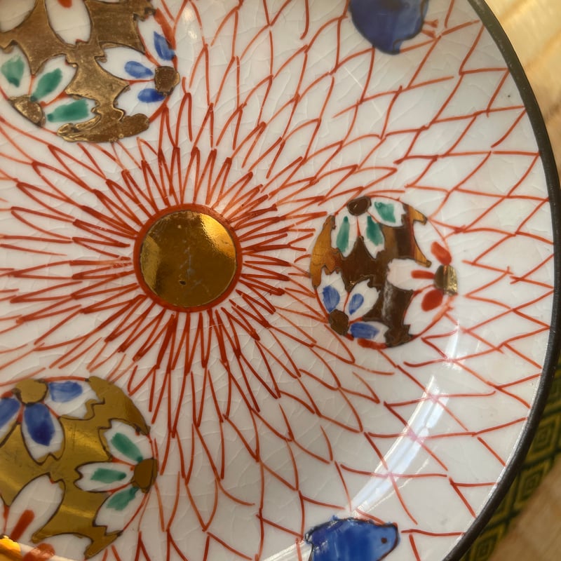 九谷焼 手塩皿 網目鞠千鳥文様 明治 | れいゆぅる rayures