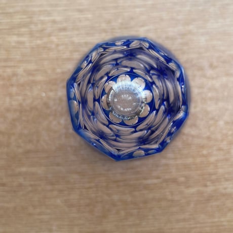 青切子ミニグラス　丸文