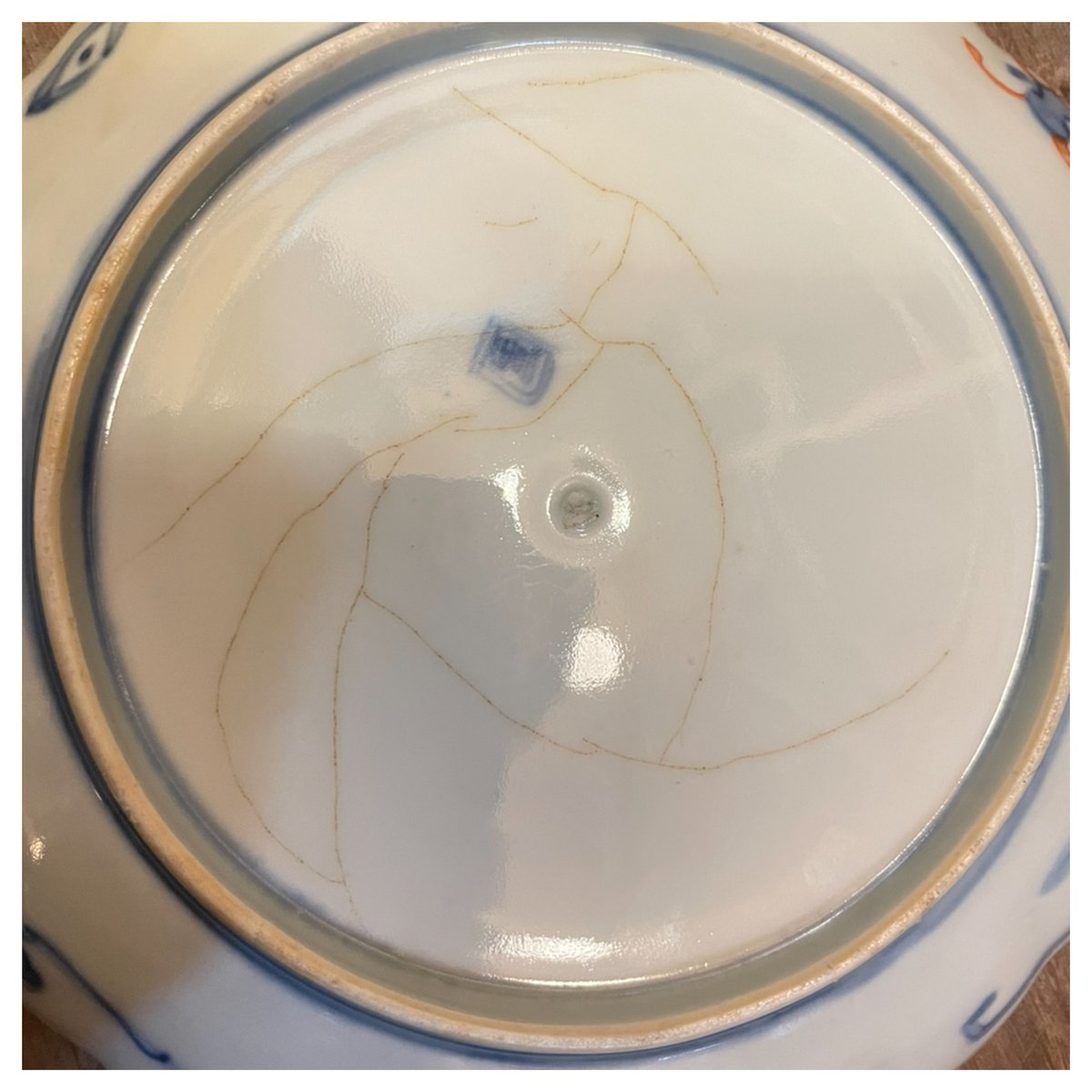 伊万里色絵錦手八寸皿 柘榴松梅鶴花文様 大正期 | れいゆぅる 伊万里色絵錦手八寸皿 柘榴松梅鶴花文様 大正期 | れいゆぅる