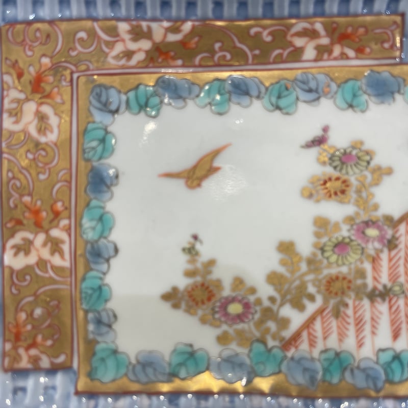 古伊万里 色絵変形皿 花鳥文様 明治期 | れいゆぅる rayures