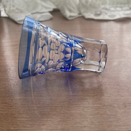 青切子ミニグラス　丸文