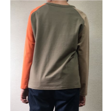 Nigel cabourn women COLOUR MIX T-SHIRT LONG SLEEVE