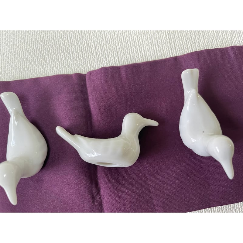 陶磁器白磁 箸置き 鵜型 5個セット(共箱付) | れいゆぅる rayures