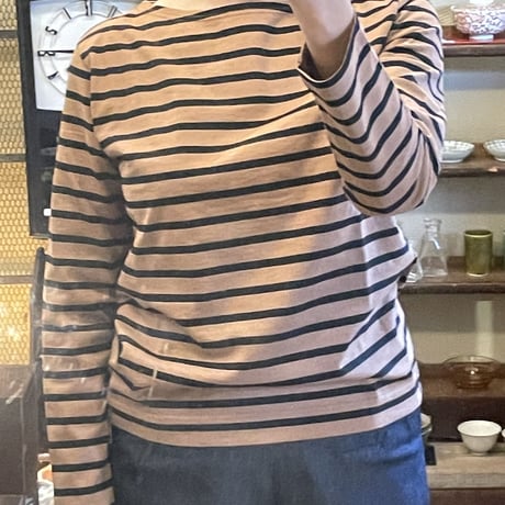 Leminor 　Long sleeve Boder T shirt  20ゲージ（薄生地）