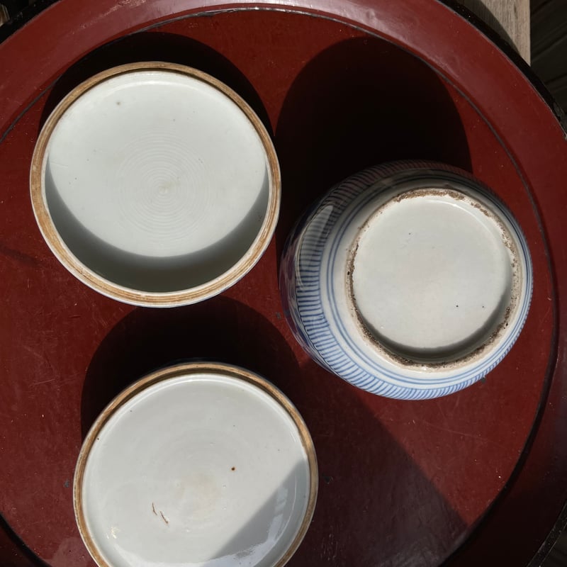 古伊万里 染付二段重 細線花文様 (共箱付) 江戸後期 | れいゆぅる rayures