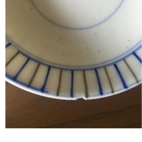 瀬戸焼　麦わら茶碗　縞文様　明治時代