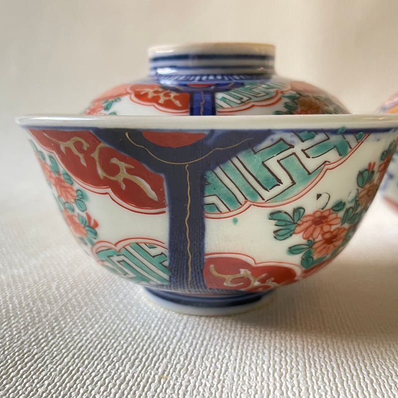 大聖寺伊万里 蓋付き茶碗 鳳凰文様 江戸後期 | れいゆぅる rayures