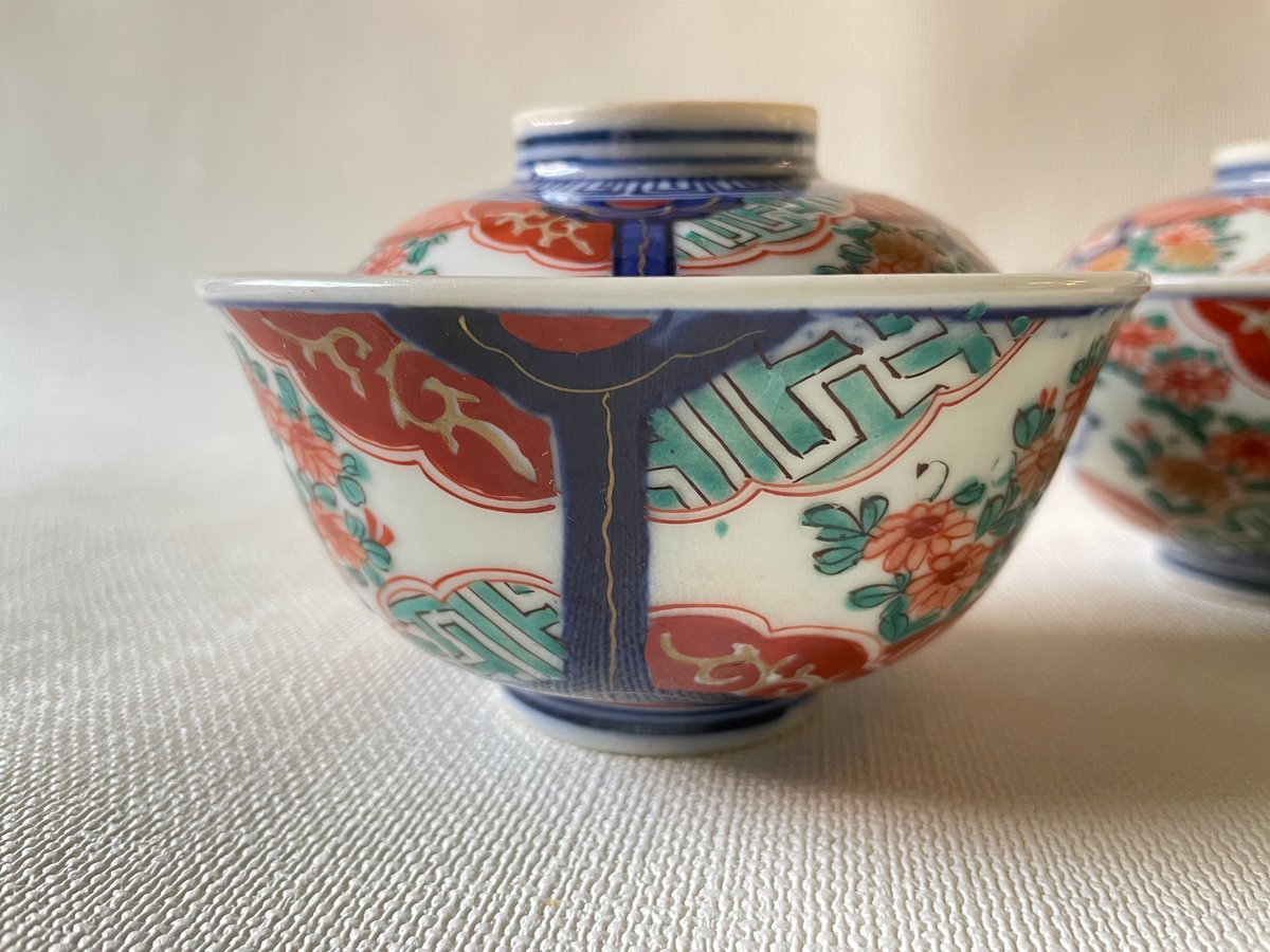 大聖寺伊万里 蓋付き茶碗 鳳凰文様 江戸後期 | れいゆぅる rayures