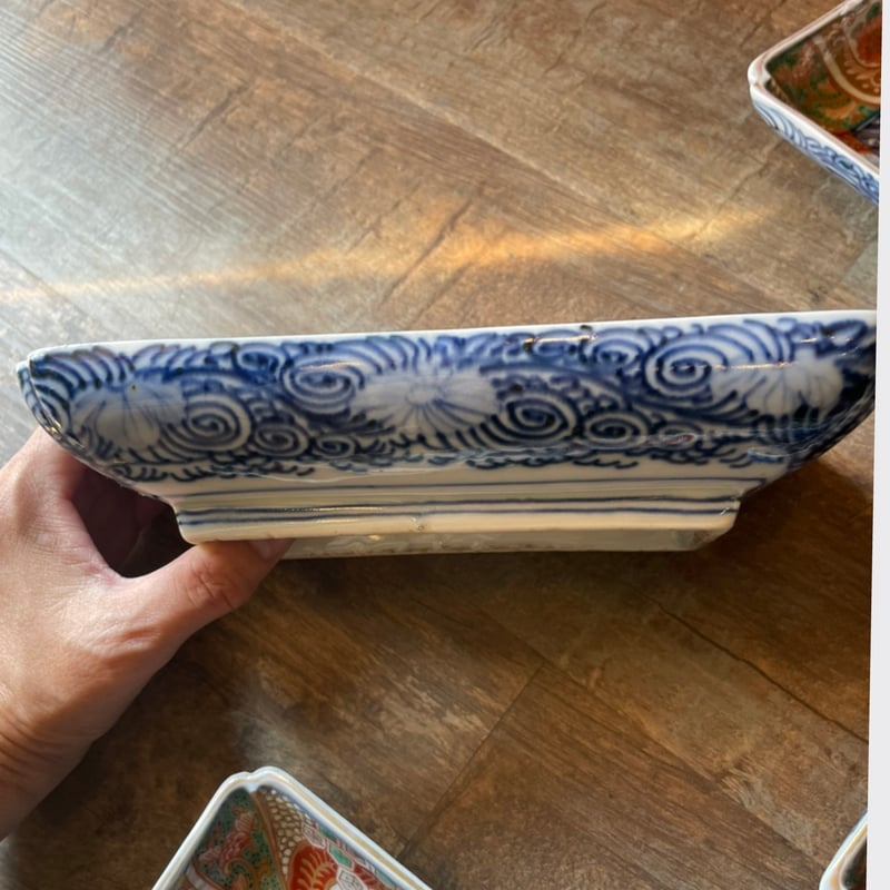 古伊万里色絵長角皿 花文様 明治時代 | れいゆぅる rayures
