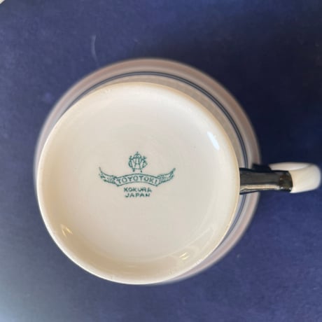 東洋陶器　カップ&ソーサフルセット輪線デザイン　共箱付き　昭和初期