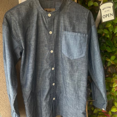 Nigel carbon LYBRO WORK SH CRINKLED CHAMBRAY