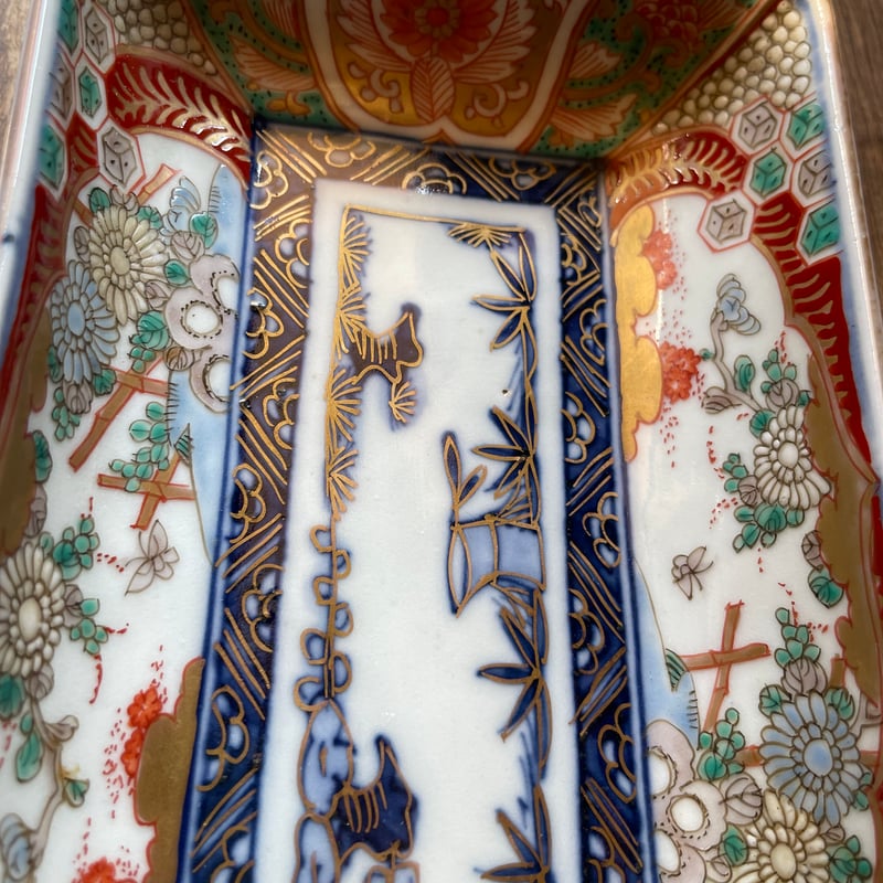 古伊万里色絵長角皿 花文様 明治時代 | れいゆぅる rayures