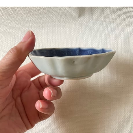瀬戸焼　豆皿　蛸唐草三つ葉文様　大正時代