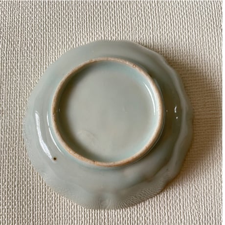 瀬戸焼　豆皿　蛸唐草三つ葉文様　大正時代