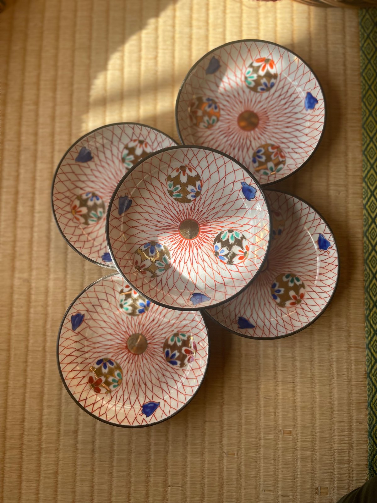 九谷焼 手塩皿 網目鞠千鳥文様 明治 | れいゆぅる rayures