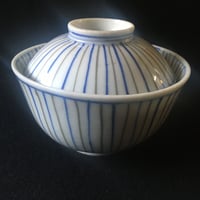 瀬戸焼　麦わら茶碗　縞文様　明治時代