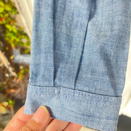 Nigel carbon LYBRO WORK SH CRINKLED CHAMBRAY