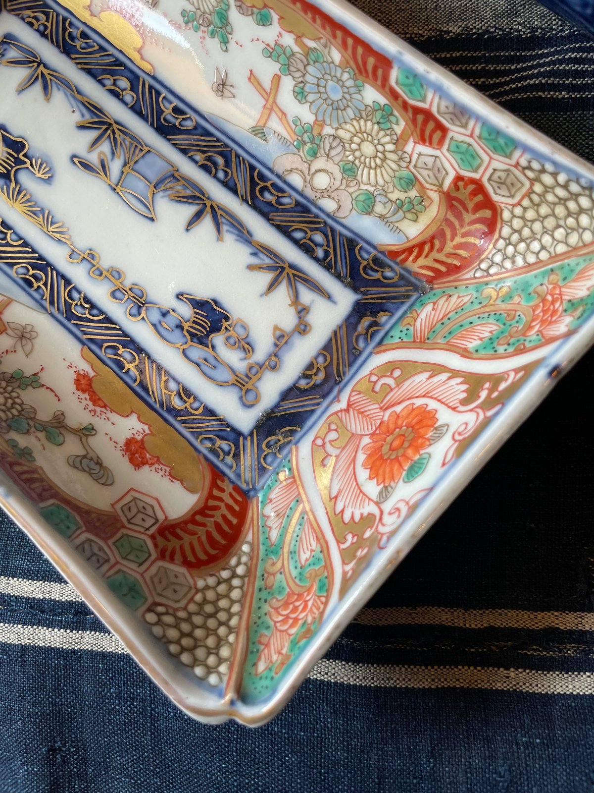 古伊万里色絵長角皿 花文様 明治時代 | れいゆぅる rayures