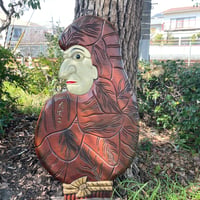 木彫り　たばこ達磨看板　昭和初期頃