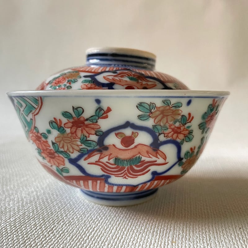 大聖寺伊万里 蓋付き茶碗 鳳凰文様 江戸後期 | れいゆぅる rayures