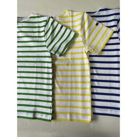 Le minor   ルミノア　 short sleeve  lateral stripes 20ゲージ（薄手）