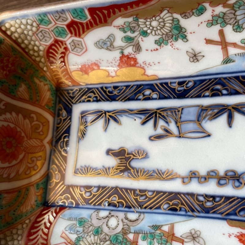 古伊万里色絵長角皿 花文様 明治時代 | れいゆぅる rayures