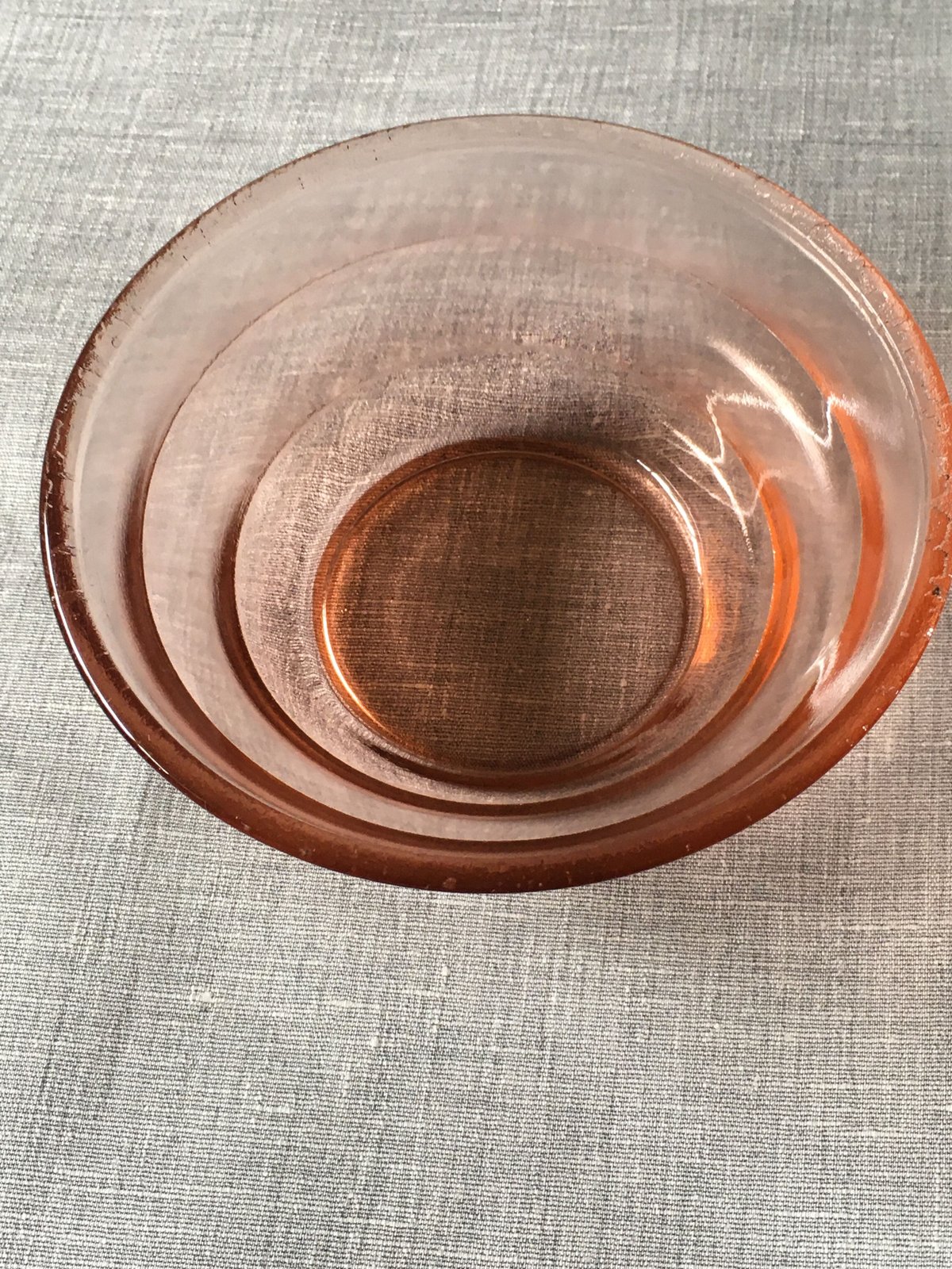 大正〜昭和初期　型吹き　ブルーガラス　みつ豆鉢　2客セット　和硝子 そうめん鉢 #ガラス鉢 #サラダボウル #昭和レトロ #古道具