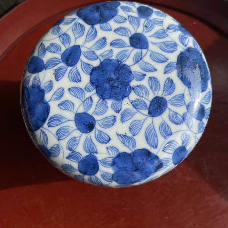 古伊万里 染付二段重 細線花文様 (共箱付) 江戸後期 | れいゆぅる rayures