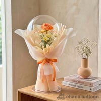 名入れ  バルーンギフト  バルーンブーケ｜誕生日・結婚祝い・記念日・発表会｜HBS-116  Apricot Bloom