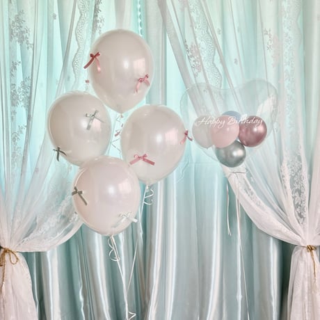 【全パーツ色変更OK】リボン＆バルーンのカスタマイズギフト🎀