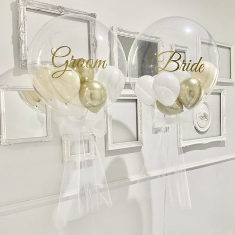 名入れ  バルーンギフト  ヘリウム入りバルーン｜誕生日・結婚式・推し活｜B-26  ロングチュールリボン  2個セット　色が選べる♪