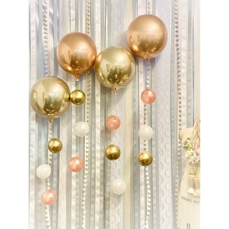 D-7 round balloon 4本セット   色が選べる♪ヘリウム入り浮かせてお届け