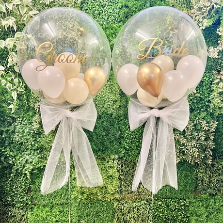 名入れ  バルーンギフト  ヘリウム入りバルーン｜誕生日・結婚式・推し活｜B-26  ロングチュールリボン  2個セット　色が選べる♪