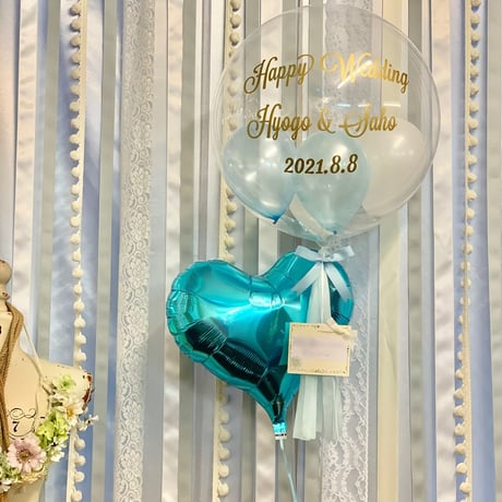 T4F-H バブルフリンジハートパフェ　色が選べる♪ヘリウム入り浮かせてお届け