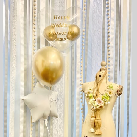 TH-4BR-S ハートバブルスター　ヘリウム入り浮かせてお届け