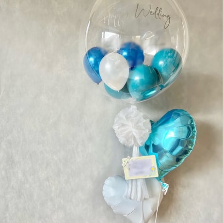 名入れ  色が選べる♪バルーンギフト  ヘリウム入りバルーン｜誕生日・結婚式・推し活｜T5B-FP-H2 フリンジポンポン