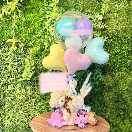 Flying bear 〖 nuance color  〗　バルーン&花  色が選べる♪