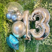 D-10 誕生日Deco 数字2桁   色が選べる♪ヘリウム入り浮かせてお届け