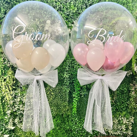 名入れ  バルーンギフト  ヘリウム入りバルーン｜誕生日・結婚式・推し活｜B-26  ロングチュールリボン  2個セット　色が選べる♪