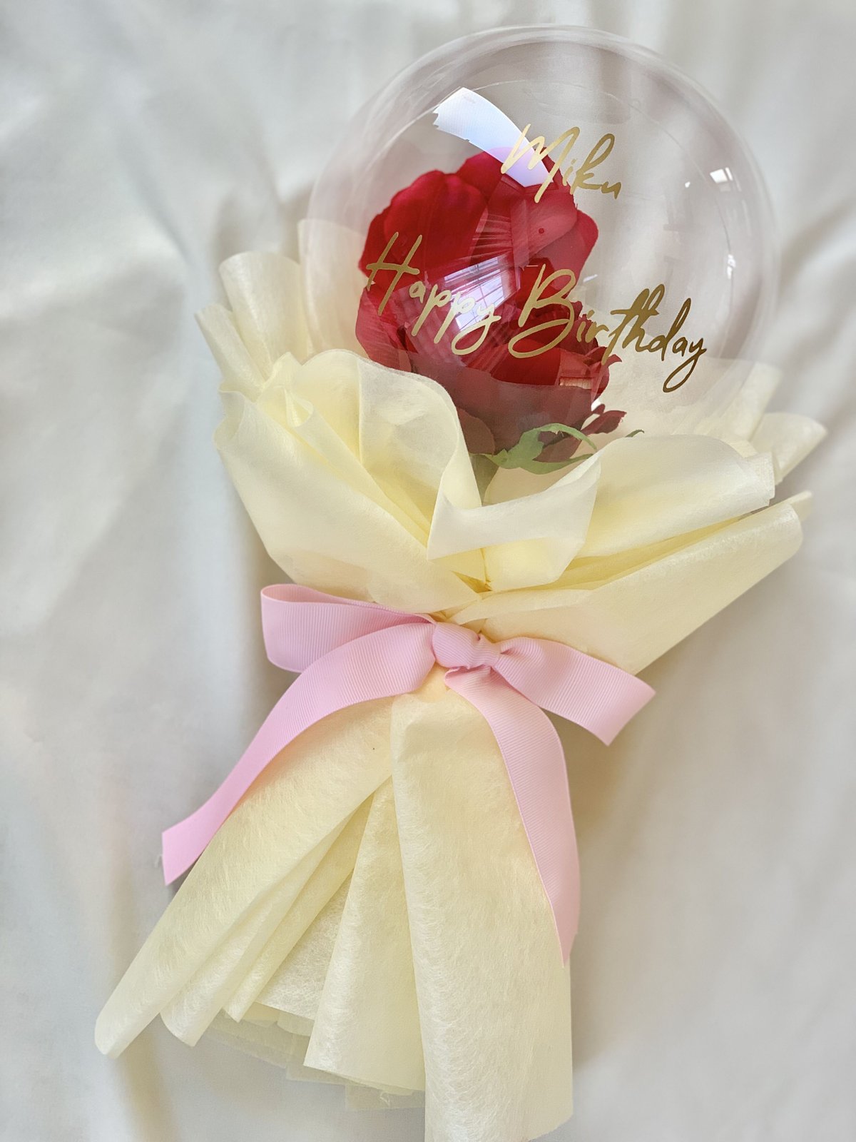 HBS-6R Red rose 赤薔薇 ラッピング色選べる♪ バルーンフラワー