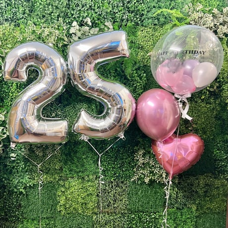 D-10 誕生日Deco 数字2桁   色が選べる♪ヘリウム入り浮かせてお届け