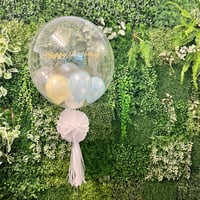 T5B-FP ミニバルーン入りフリンジポンポン　色が選べる♪ ヘリウム入り浮かせてお届け