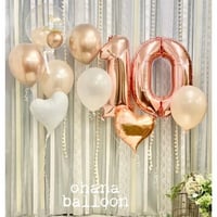 D-12 誕生日 数字2桁　ボリューミーDeao   色が選べる♪ヘリウム入り浮かせてお届け