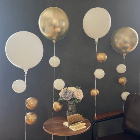 D-7 round balloon 4本セット   色が選べる♪ヘリウム入り浮かせてお届け