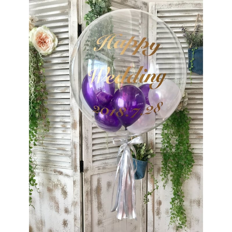 T5-F1 L size バブルバルーン 色が選べる♪ヘリウム入り浮かせてお届け